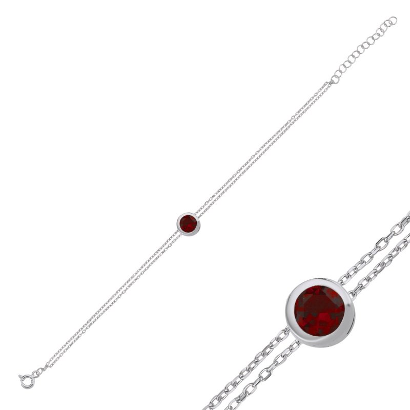 Gümüş%20Tektaş%20Zirkon%20Taşlı%20Zincir%20Bileklik-Garnet%20zirkon%20(kırmızı)