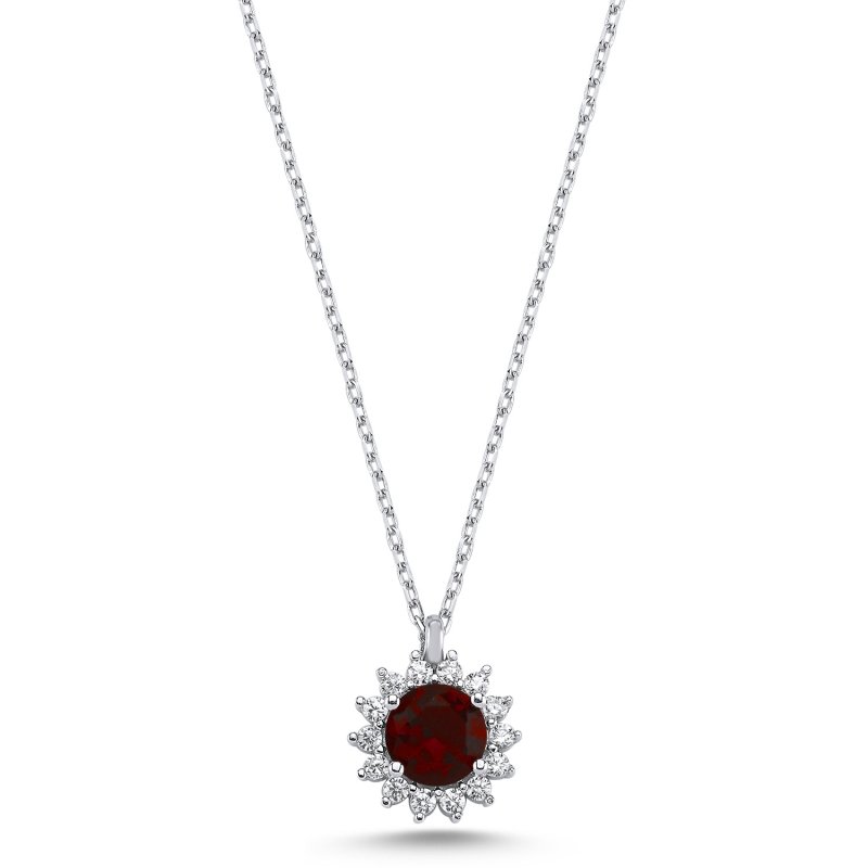 Gümüş%20Halo%20Tektaş%20Zirkon%20Taşlı%20Kolye-Garnet%20zirkon%20(kırmızı)