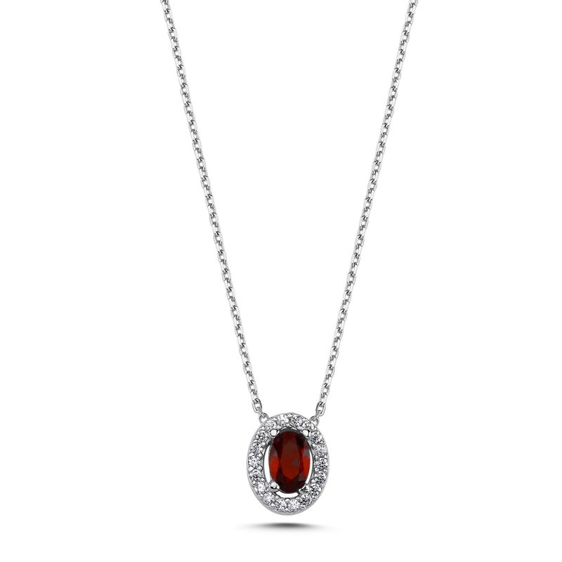 Gümüş%20Oval%20Renkli%20Zirkon%20Halo%20Tektaş%20Kolye-Garnet%20zirkon%20(kırmızı)