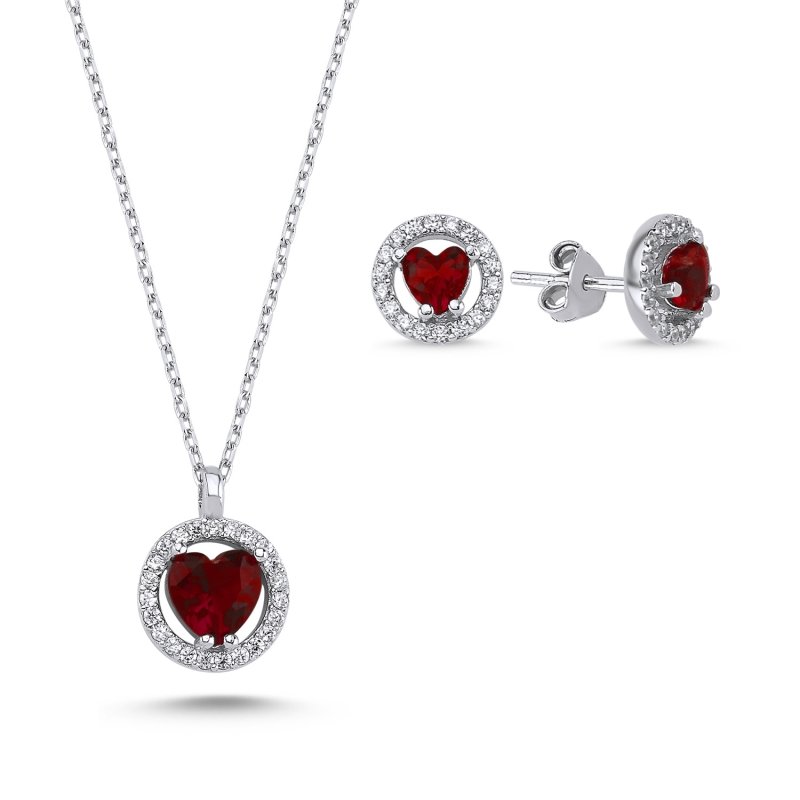 Gümüş%20Kalp%20Renkli%20Zirkon%20Taşlı%20Halo%20Tektaş%20Set-Garnet%20zirkon%20(kırmızı)