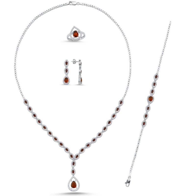 Gümüş%20Zirkon%20Taşlı%20Set-Garnet%20zirkon%20(kırmızı)